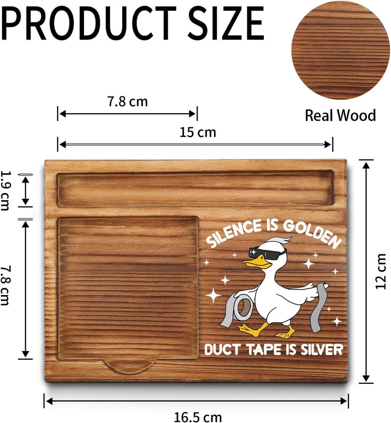 akeke Silence is Golden Sticky Notes Holder, Funny, Sarcastic, Humor, Sassy, Snarky Work Gifts for Coworkers, Women, Colleagues, Boss, Gag, Duck Sarcasm Self-Stick Note Pad Holders GAA59 - Image 2
